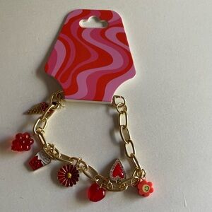 New gold charm bracelet